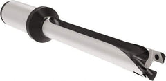 Allied Machine and Engineering - Series 18, 18 to 19.99mm Diam, 25mm Diam Straight Shank with Flange, Straight Flute Spade Drill - 199.9mm Max Depth, 292.7mm OAL, Long Length, Through Coolant - Apex Tool & Supply