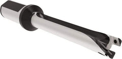 Allied Machine and Engineering - Series 18, 18 to 19.99mm Diam, 1" Diam Straight Shank with Flange, Straight Flute Spade Drill - 7-7/8" Max Depth, 11-19/32" OAL, Long Length, Through Coolant - Apex Tool & Supply