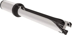 Allied Machine and Engineering - Series 16, 16 to 16.99mm Diam, 20mm Diam Straight Shank with Flange, Straight Flute Spade Drill - 118.9mm Max Depth, 202.1mm OAL, Standard Length, Through Coolant - Apex Tool & Supply
