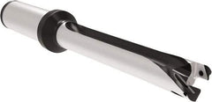 Allied Machine and Engineering - Series 15, 15 to 15.99mm Diam, 20mm Diam Straight Shank with Flange, Straight Flute Spade Drill - 111.9mm Max Depth, 191.5mm OAL, Standard Length, Through Coolant - Apex Tool & Supply