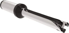 Allied Machine and Engineering - Series 11, 11 to 11.99mm Diam, 16mm Diam Straight Shank with Flange, Straight Flute Spade Drill - 119.9mm Max Depth, 196.4mm OAL, Long Length, Through Coolant - Apex Tool & Supply