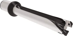 Allied Machine and Engineering - Series 32, 32 to 35mm Diam, 1-1/2" Diam Straight Shank with Flange, Straight Flute Spade Drill - 9-41/64" Max Depth, 14.5689" OAL, Standard Length, Through Coolant - Apex Tool & Supply