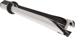 Allied Machine and Engineering - Series 26, 26 to 28.99mm Diam, 32mm Diam Straight Shank with Flange, Straight Flute Spade Drill - 202.9mm Max Depth, 307.4mm OAL, Standard Length, Through Coolant - Apex Tool & Supply