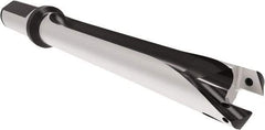 Allied Machine and Engineering - Series 24, 24 to 25.99mm Diam, 25mm Diam Straight Shank with Flange, Straight Flute Spade Drill - 259.9mm Max Depth, 354.7mm OAL, Long Length, Through Coolant - Apex Tool & Supply