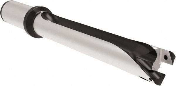 Allied Machine and Engineering - Series 24, 24 to 25.99mm Diam, 25mm Diam Straight Shank with Flange, Straight Flute Spade Drill - 181.9mm Max Depth, 276.7mm OAL, Standard Length, Through Coolant - Apex Tool & Supply