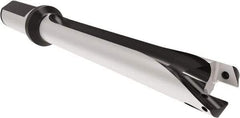 Allied Machine and Engineering - Series 22, 22 to 23.99mm Diam, 25mm Diam Straight Shank with Flange, Straight Flute Spade Drill - 239.9mm Max Depth, 332.2mm OAL, Long Length, Through Coolant - Apex Tool & Supply