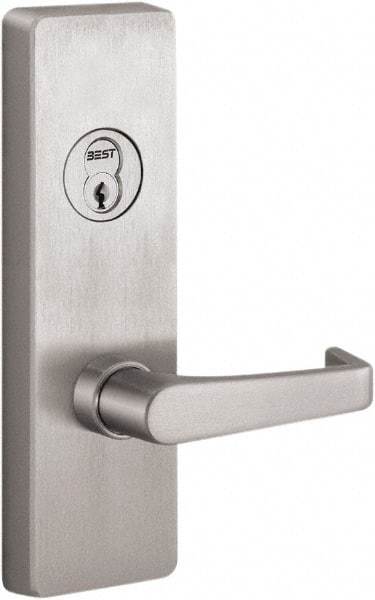 Stanley - Satin Stainless Steel Finish, Steel Lever Trim - Nonhanded, For Exit Devices - Apex Tool & Supply