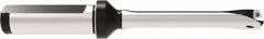 Allied Machine and Engineering - Series 11, 11 to 11.99mm Diam, 16mm Diam Straight Shank with Flange, Straight Flute Spade Drill - 59.9mm Max Depth, 136.4mm OAL, Standard Length, Through Coolant - Apex Tool & Supply