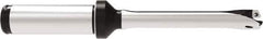 Allied Machine and Engineering - Series 11, 11 to 11.99mm Diam, 16mm Diam Straight Shank with Flange, Straight Flute Spade Drill - 83.9mm Max Depth, 160.4mm OAL, Standard Length, Through Coolant - Apex Tool & Supply