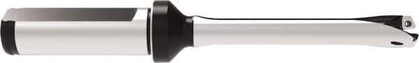 Allied Machine and Engineering - Series 11, 11 to 11.99mm Diam, 5/8" Diam Straight Shank with Flange, Straight Flute Spade Drill - 1-8/19" Max Depth, 4-13/32" OAL, Standard Length, Through Coolant - Apex Tool & Supply