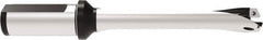 Allied Machine and Engineering - Series 20, 20 to 21.99mm Diam, 1" Diam Straight Shank with Flange, Straight Flute Spade Drill - 2-17/32" Max Depth, 6.331" OAL, Standard Length, Through Coolant - Apex Tool & Supply