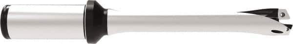 Allied Machine and Engineering - Series 20, 20 to 21.99mm Diam, 1" Diam Straight Shank with Flange, Straight Flute Spade Drill - 4-11/32" Max Depth, 8-1/16" OAL, Standard Length, Through Coolant - Apex Tool & Supply