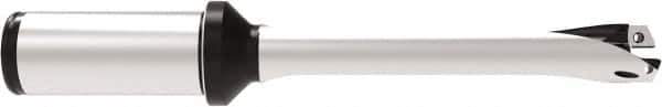Allied Machine and Engineering - Series 18, 18 to 19.99mm Diam, 25mm Diam Straight Shank with Flange, Straight Flute Spade Drill - 60mm Max Depth, 152.8mm OAL, Standard Length, Through Coolant - Apex Tool & Supply