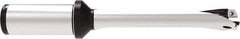 Allied Machine and Engineering - Series 18, 18 to 19.99mm Diam, 1" Diam Straight Shank with Flange, Straight Flute Spade Drill - 2-3/8" Max Depth, 6-3/32" OAL, Standard Length, Through Coolant - Apex Tool & Supply