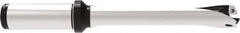 Allied Machine and Engineering - Series 17, 17 to 17.99mm Diam, 20mm Diam Straight Shank with Flange, Straight Flute Spade Drill - 89.9mm Max Depth, 172.9mm OAL, Standard Length, Through Coolant - Apex Tool & Supply