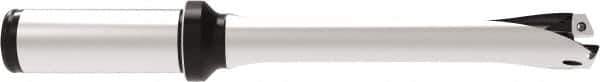 Allied Machine and Engineering - Series 17, 17 to 17.99mm Diam, 3/4" Diam Straight Shank with Flange, Straight Flute Spade Drill - 3-35/64" Max Depth, 6-7/8" OAL, Standard Length, Through Coolant - Apex Tool & Supply