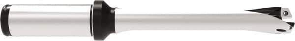Allied Machine and Engineering - Series 16, 16 to 16.99mm Diam, 20mm Diam Straight Shank with Flange, Straight Flute Spade Drill - 51mm Max Depth, 134.2mm OAL, Standard Length, Through Coolant - Apex Tool & Supply