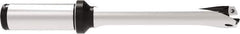 Allied Machine and Engineering - Series 16, 16 to 16.99mm Diam, 20mm Diam Straight Shank with Flange, Straight Flute Spade Drill - 51mm Max Depth, 134.2mm OAL, Standard Length, Through Coolant - Apex Tool & Supply