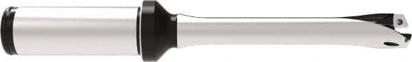 Allied Machine and Engineering - Series 14, 14 to 14.99mm Diam, 20mm Diam Straight Shank with Flange, Straight Flute Spade Drill - 75mm Max Depth, 154.9mm OAL, Standard Length, Through Coolant - Apex Tool & Supply