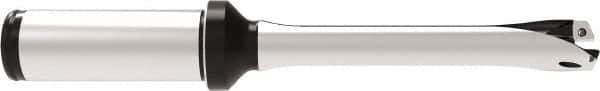 Allied Machine and Engineering - Series 14, 14 to 14.99mm Diam, 3/4" Diam Straight Shank with Flange, Straight Flute Spade Drill - 1-25/32" Max Depth, 4.9778" OAL, Standard Length, Through Coolant - Apex Tool & Supply