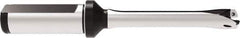 Allied Machine and Engineering - Series 13, 13 to 13.99mm Diam, 20mm Diam Straight Shank with Flange, Straight Flute Spade Drill - 42mm Max Depth, 121.4mm OAL, Standard Length, Through Coolant - Apex Tool & Supply