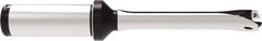 Allied Machine and Engineering - Series 13, 13 to 13.99mm Diam, 20mm Diam Straight Shank with Flange, Straight Flute Spade Drill - 42mm Max Depth, 121.4mm OAL, Standard Length, Through Coolant - Apex Tool & Supply
