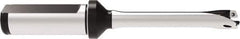 Allied Machine and Engineering - Series 12, 12 to 12.99mm Diam, 20mm Diam Straight Shank with Flange, Straight Flute Spade Drill - 64.9mm Max Depth, 144.7mm OAL, Standard Length, Through Coolant - Apex Tool & Supply