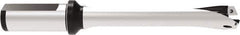 Allied Machine and Engineering - Series 22, 22 to 23.99mm Diam, 1" Diam Straight Shank with Flange, Straight Flute Spade Drill - 2-77/93" Max Depth, 6.5417" OAL, Standard Length, Through Coolant - Apex Tool & Supply