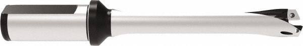 Allied Machine and Engineering - Series 20, 20 to 21.99mm Diam, 25mm Diam Straight Shank with Flange, Straight Flute Spade Drill - 110mm Max Depth, 202.9mm OAL, Standard Length, Through Coolant - Apex Tool & Supply