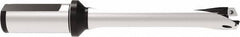 Allied Machine and Engineering - Series 20, 20 to 21.99mm Diam, 25mm Diam Straight Shank with Flange, Straight Flute Spade Drill - 110mm Max Depth, 202.9mm OAL, Standard Length, Through Coolant - Apex Tool & Supply