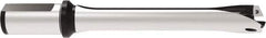Allied Machine and Engineering - Series 29, 29 to 31.99mm Diam, 32mm Diam Straight Shank with Flange, Straight Flute Spade Drill - 159.9mm Max Depth, 263.7mm OAL, Standard Length, Through Coolant - Apex Tool & Supply