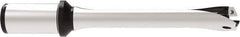 Allied Machine and Engineering - Series 26, 26 to 28.99mm Diam, 32mm Diam Straight Shank with Flange, Straight Flute Spade Drill - 145mm Max Depth, 249.4mm OAL, Standard Length, Through Coolant - Apex Tool & Supply