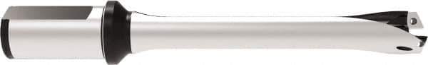 Allied Machine and Engineering - Series 26, 26 to 28.99mm Diam, 1-1/4" Diam Straight Shank with Flange, Straight Flute Spade Drill - 5-23/32" Max Depth, 9.7368" OAL, Standard Length, Through Coolant - Apex Tool & Supply