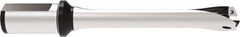 Allied Machine and Engineering - Series 26, 26 to 28.99mm Diam, 1-1/4" Diam Straight Shank with Flange, Straight Flute Spade Drill - 5-23/32" Max Depth, 9.7368" OAL, Standard Length, Through Coolant - Apex Tool & Supply