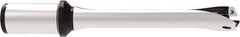 Allied Machine and Engineering - Series 26, 26 to 28.99mm Diam, 1-1/4" Diam Straight Shank with Flange, Straight Flute Spade Drill - 3-27/64" Max Depth, 7.4545" OAL, Standard Length, Through Coolant - Apex Tool & Supply