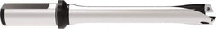 Allied Machine and Engineering - Series 24, 24 to 25.99mm Diam, 25mm Diam Straight Shank with Flange, Straight Flute Spade Drill - 78mm Max Depth, 172.8mm OAL, Standard Length, Through Coolant - Apex Tool & Supply