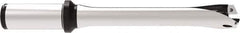 Allied Machine and Engineering - Series 24, 24 to 25.99mm Diam, 25mm Diam Straight Shank with Flange, Straight Flute Spade Drill - 129.9mm Max Depth, 224.7mm OAL, Standard Length, Through Coolant - Apex Tool & Supply