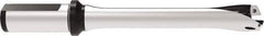 Allied Machine and Engineering - Series 24, 24 to 25.99mm Diam, 1" Diam Straight Shank with Flange, Straight Flute Spade Drill - 3-5/64" Max Depth, 6-7/8" OAL, Standard Length, Through Coolant - Apex Tool & Supply