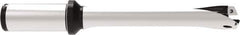 Allied Machine and Engineering - Series 22, 22 to 23.99mm Diam, 25mm Diam Straight Shank with Flange, Straight Flute Spade Drill - 72mm Max Depth, 164.3mm OAL, Standard Length, Through Coolant - Apex Tool & Supply