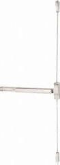 Stanley - Fire Rated, Left & Right Hand, Surface Vertical Rod - Satin Stainless Steel Finish, 28 to 36" Door Width, Grade 1 - Apex Tool & Supply