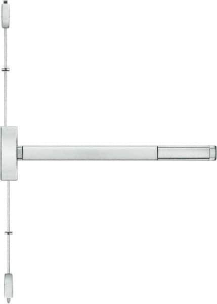 Stanley - Left & Right Hand, Surface Vertical Rod - Satin Stainless Steel Finish, 28 to 36" Door Width, Grade 1 - Apex Tool & Supply