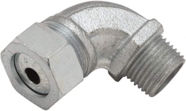 Hubbell-Raco - 1/2" Trade, Malleable Iron Angled Liquidtight Conduit Connector - Apex Tool & Supply