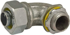Hubbell-Raco - 1/2" Trade, Steel & Malleable Iron Angled Liquidtight Conduit Connector - Apex Tool & Supply