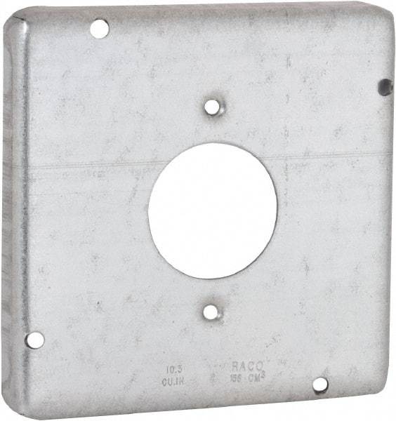 Hubbell-Raco - Electrical Outlet Box Steel Cover - Includes Mounting Hardware - Apex Tool & Supply