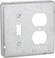 Hubbell-Raco - Electrical Outlet Box Steel Cover - Includes Mounting Hardware - Apex Tool & Supply