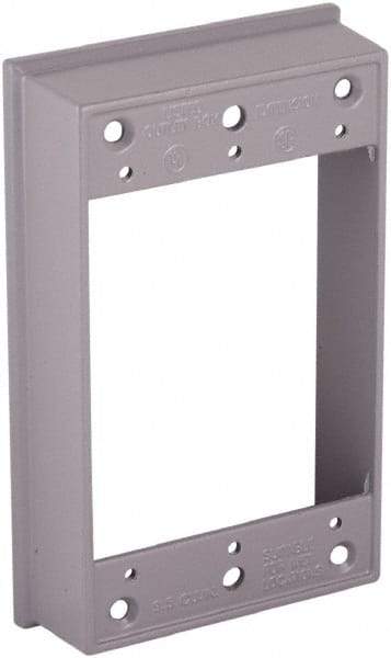 Hubbell-Raco - 1 Gang, 1" Knockouts, Aluminum Rectangle Device Box - 4-23/32" Overall Height x 1.031" Overall Depth, Weather Resistant - Apex Tool & Supply