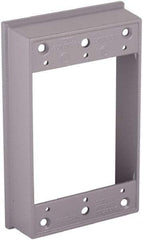 Hubbell-Raco - 1 Gang, 1" Knockouts, Aluminum Rectangle Device Box - 4-23/32" Overall Height x 1.031" Overall Depth, Weather Resistant - Apex Tool & Supply