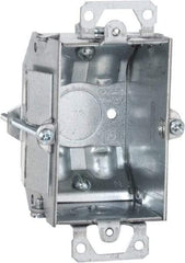 Hubbell-Raco - 1 Gang, (1) 1/2" Knockout, Steel Rectangle Switch Box - 4-7/32" Overall Height x 3" Overall Width x 2-1/4" Overall Depth - Apex Tool & Supply