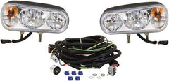Buyers Products - 1,500 Lumens, 12 Volt DC, Double Post Halogen Headlight - 3200K Color Scale, 55 Low/High Watt, Oval - Apex Tool & Supply