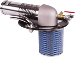 Guardair - Air Powered Wet/Dry Drum Vacuum Head - 20' Hose Length, 1-1/2" Vacuum Hose Fitting, 213" Water Lift, Use with 1-1/2" Hoses - Apex Tool & Supply